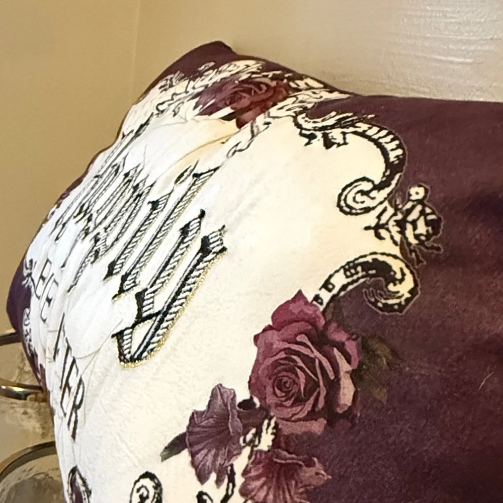NEW PILLOW! Happily never after gothic punk spooky Halloween NWT